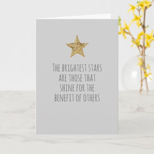 感動的名言スターズ カード (黄色い花)