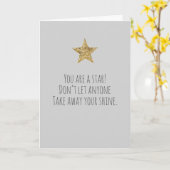 感動的名言スターズ カード (黄色い花)