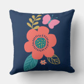 感動的喜びフローラ枕、モチベーションを選択 クッション (裏面)