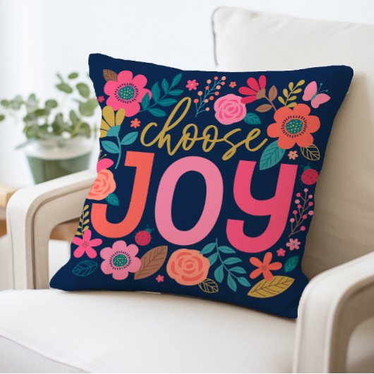 感動的喜びフローラ枕、モチベーションを選択 クッション