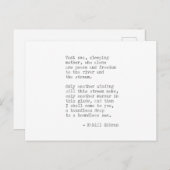 感動的実在タイプライター引用文- Kahlil Gibran ポストカード (正面/裏面)