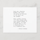 感動的実在タイプライター引用文- Kahlil Gibran ポストカード (正面)