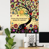 「感動的実現する」おもしろい・ツリー教室 ポスター (ホームオフィス)