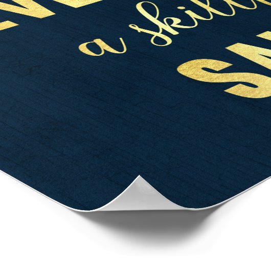 感動的引用文いかりプリント金ゴールド箔 ポスター (角)