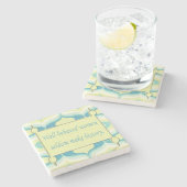 感動的引用文お行儀良い女性….. ストーンコースター (横)