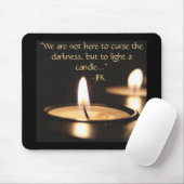 感動的引用文がロウソクに火を付ける マウスパッド (マウス)