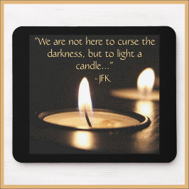 感動的引用文がロウソクに火を付ける マウスパッド