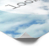 感動的引用文が青い空の文字を見上げる ポスター (角)