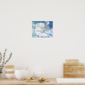 感動的引用文が青い空の文字を見上げる ポスター (キッチン)