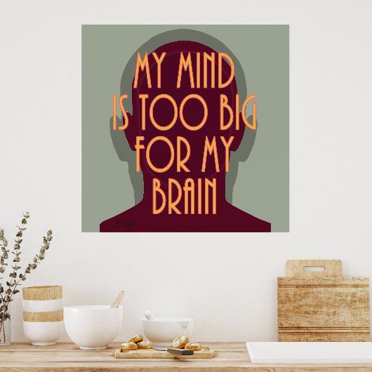 感動的引用文が頭に来ない ポスター (キッチン)