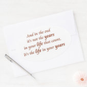 感動的引用文とことわざノベルティシール 楕円形シール (封筒)