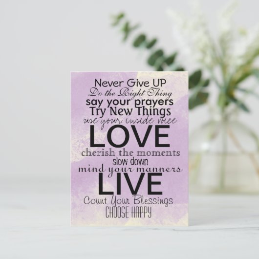 感動的引用文とことわざ ポストカード (スタンド正面)