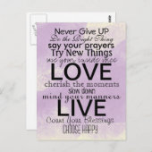 感動的引用文とことわざ ポストカード (正面/裏面)