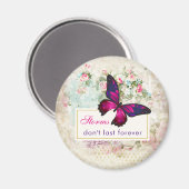 感動的引用文とヴィンテージ背面 マグネット (正面/裏面)