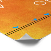 感動的引用文と鳥のワイヤーポスター ポスター (角)