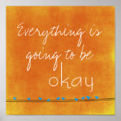 感動的引用文と鳥のワイヤーポスター ポスター (正面)