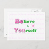 感動的引用文のハガキ信じーイン ポストカード (正面/裏面)