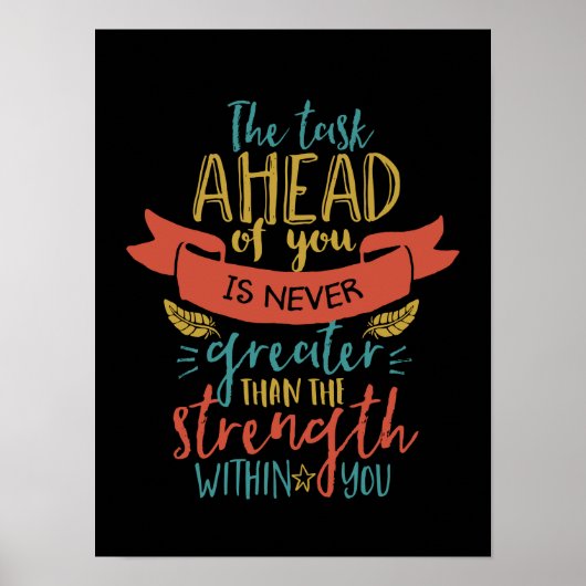 感動的引用文の信じ強さ ポスター (正面)