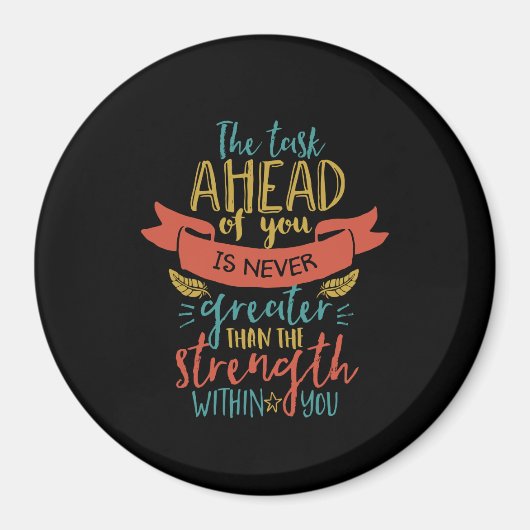 感動的引用文の信じ強さ マグネット (正面)