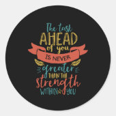 感動的引用文の信じ強さ ラウンドシール (正面)