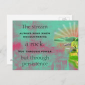 感動的引用文の抽象芸術絵画 ポストカード (正面/裏面)