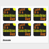 感動的引用文の日素晴らし – 今日は太陽の光 スクエアシール (シート)