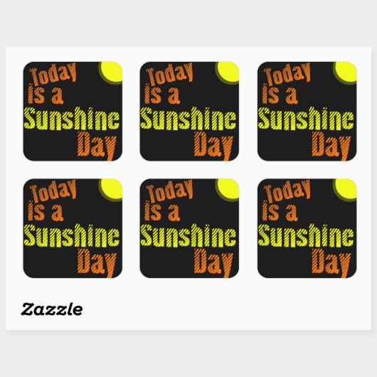 感動的引用文の日素晴らし – 今日は太陽の光 スクエアシール (シート)
