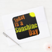 感動的引用文の日素晴らし – 今日は太陽の光 スクエアシール (封筒)