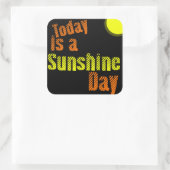 感動的引用文の日素晴らし – 今日は太陽の光 スクエアシール (バッグ)