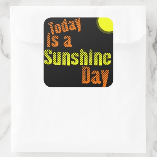 感動的引用文の日素晴らし – 今日は太陽の光 スクエアシール (バッグ)