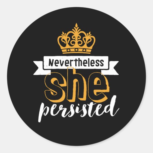 感動的引用文は彼女にしつこく続けた ラウンドシール (正面)