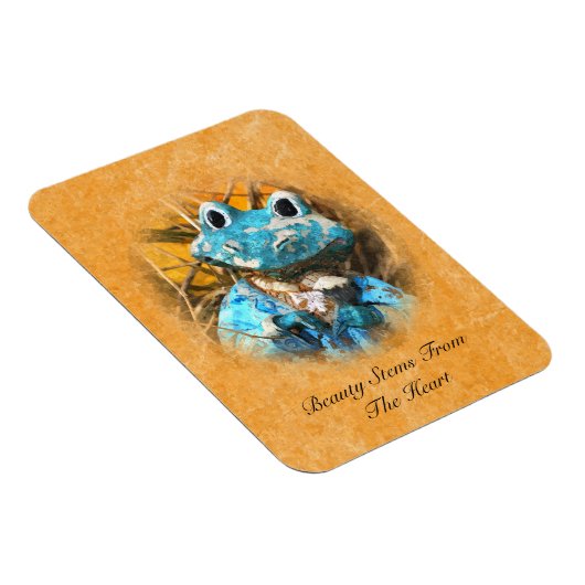 感動的引用文は美しい蛙の王子 マグネット (右側)