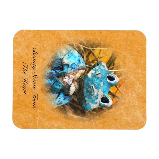 感動的引用文は美しい蛙の王子 マグネット (横)