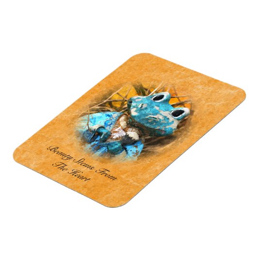 感動的引用文は美しい蛙の王子 マグネット (左側)