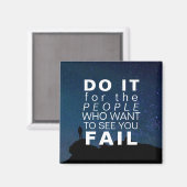 感動的引用文やる気を起こさせるの成功 マグネット (正面/裏面)