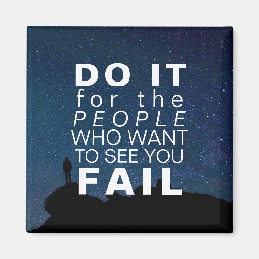 感動的引用文やる気を起こさせるの成功 マグネット (正面)