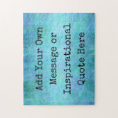 感動的引用文やる気を起こさせるブルーウォーター色 ジグソーパズル (縦)