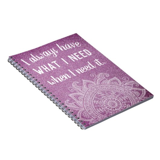 感動的引用文やる気を起こさせる感謝誌 ノートブック (右側)