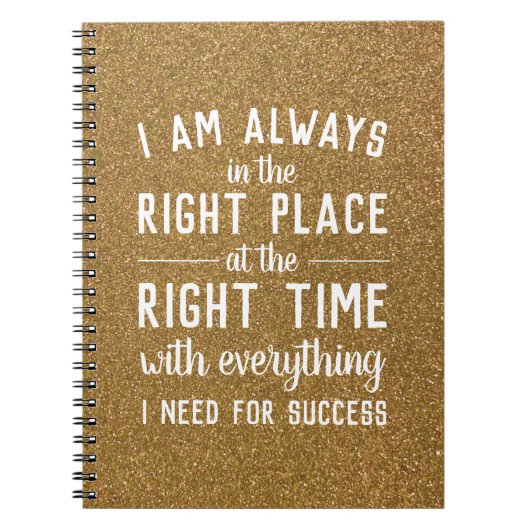 感動的引用文やる気を起こさせる感謝誌 ノートブック (正面)