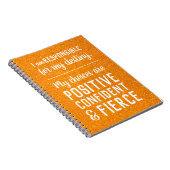 感動的引用文やる気を起こさせる感謝誌 ノートブック (右側)