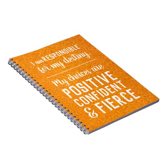 感動的引用文やる気を起こさせる感謝誌 ノートブック (右側)