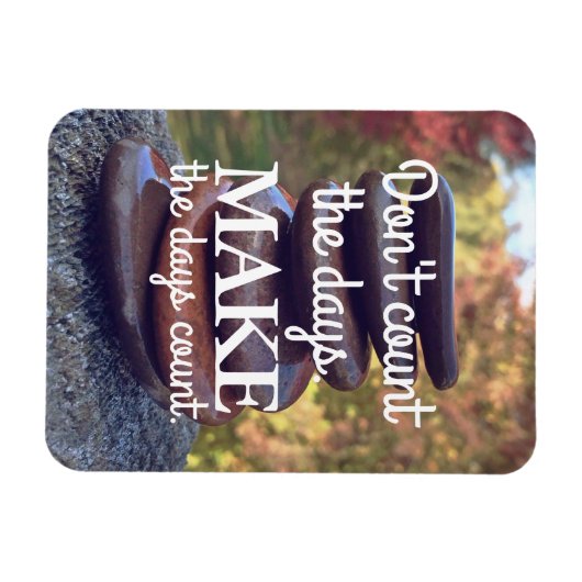 感動的引用文やる気を起こさせる禅石 マグネット (横)