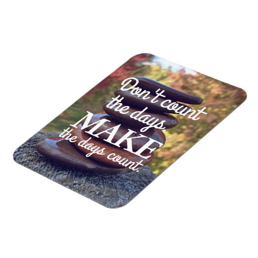 感動的引用文やる気を起こさせる禅石 マグネット (左側)