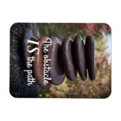 感動的引用文やる気を起こさせる言葉禅の石 マグネット (横)