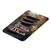 感動的引用文やる気を起こさせる言葉禅の石 マグネット (左側)