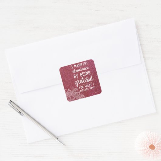 感動的引用文やる気を起こさせる誘引法 スクエアシール (封筒)