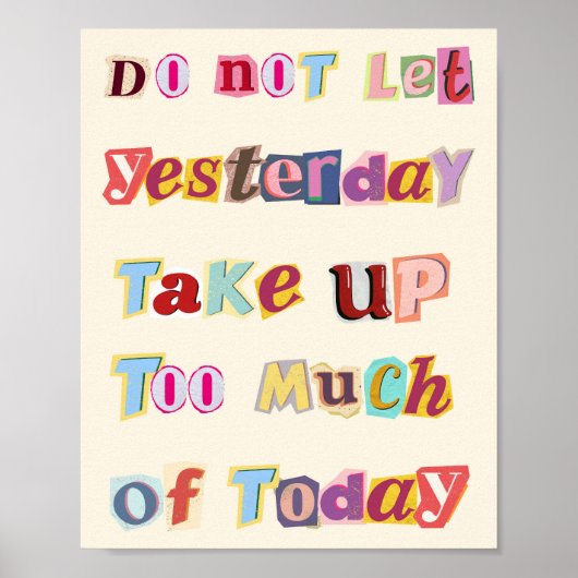 感動的引用文ウォールアートタイポグラフィポスター ポスター (正面)