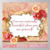 感動的引用文ウォールアート美しい確認 ポスター (正面)