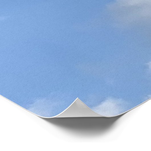 感動的引用文オンスカイクラウドホットエアバルーン ポスター (角)