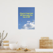 感動的引用文オンスカイクラウドホットエアバルーン ポスター (キッチン)